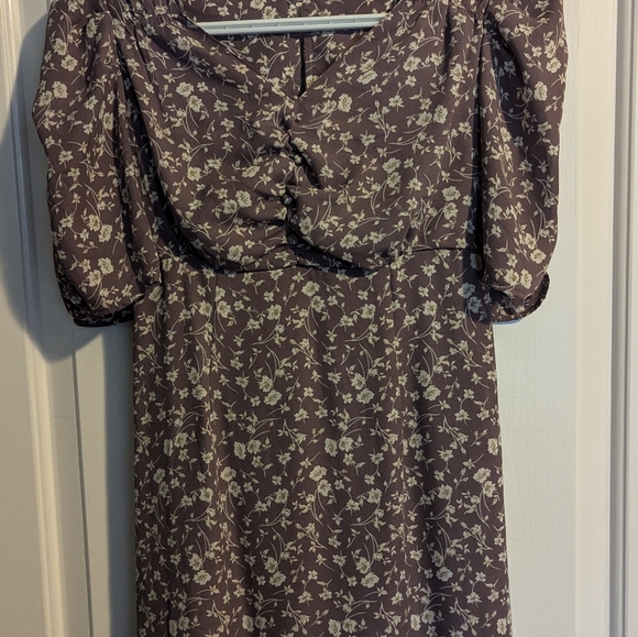 GRL Lavender Floral Dress Size Large - Picture 7 of 8